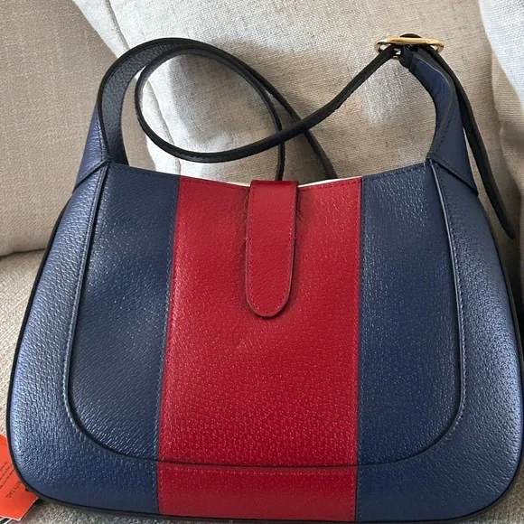 NWT-Gucci Jackie 1961 Handbag, Small, Leather handbag, Yankees,Baseball, Luxury, - Picture 5 of 16